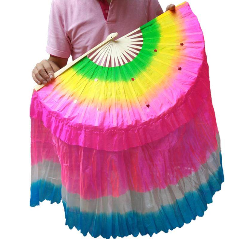 舞蹈扇子塑料扇骨加长飘头广场舞扇跳舞扇扭海派秧歌扇子