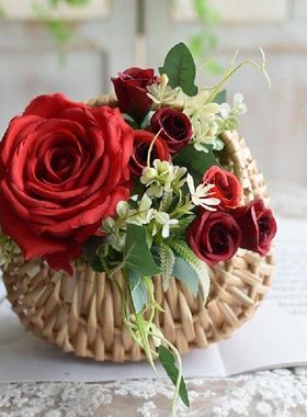 Woven Flower Baskets Half Moon Wicker Basket Handwoven