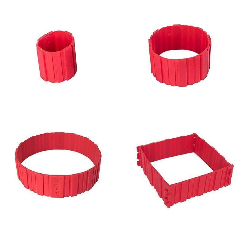 4pcs Baking Cake Molds Foldable Silicone Free Combination
