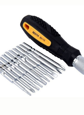 。之印工具95110螺丝起子套装11件多用电讯笔 十字鹰一字星型螺丝