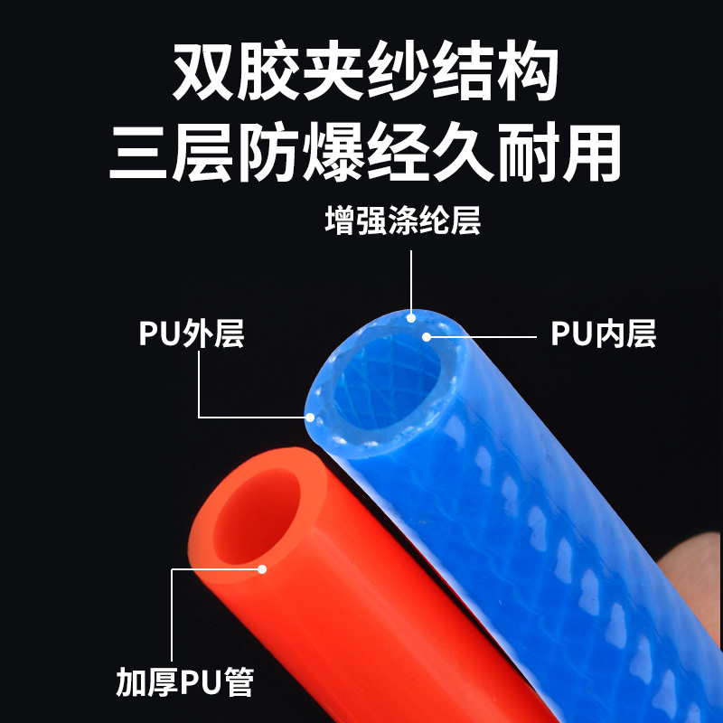 PU弹簧管6X4MM/8X5MM/10X6.5MM/12X8MM耐高压气动弹簧管