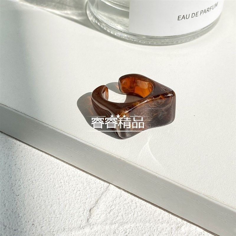 Hot sale ring retro simple temperament Resin joint rings戒指