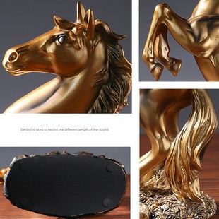 Nordic Horse Sculpture Animal Resin Horses Statue Figurine H