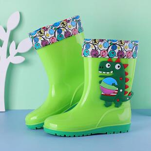 儿童雨鞋女款男孩冬季加绒宝宝水鞋学生防滑雨靴男童女童小童胶鞋