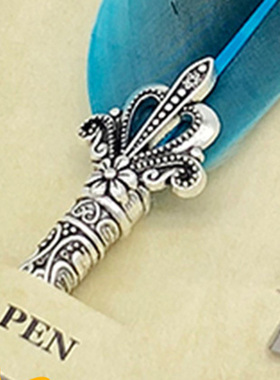 Vintage Feather Quill Dip Fountain Pen Calligraphy Writing S