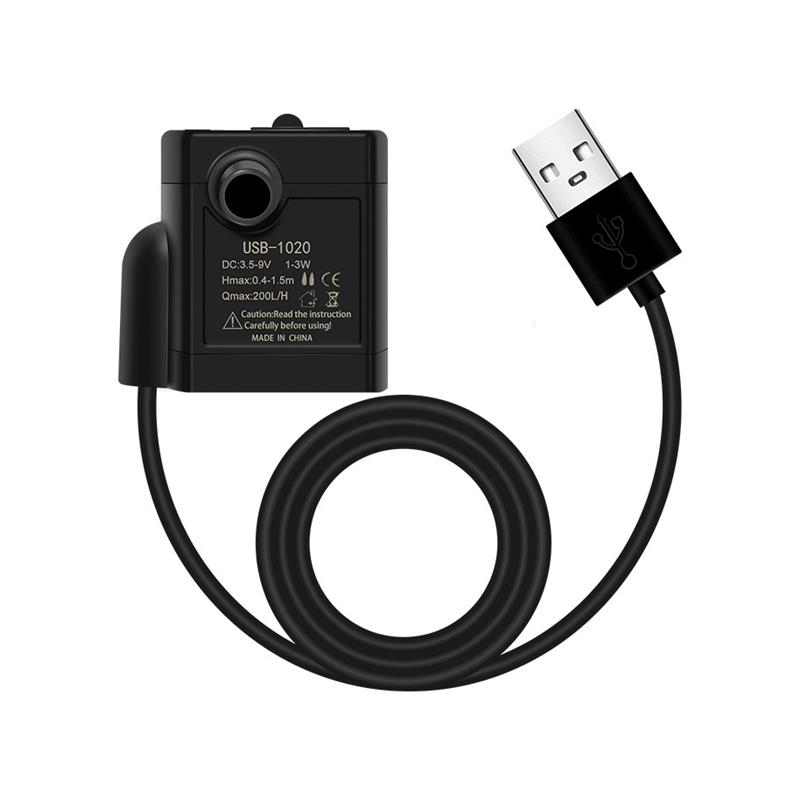 送水管包邮5V潜水泵超静音USB鱼缸工艺品抽水泵迷你小微型太阳能