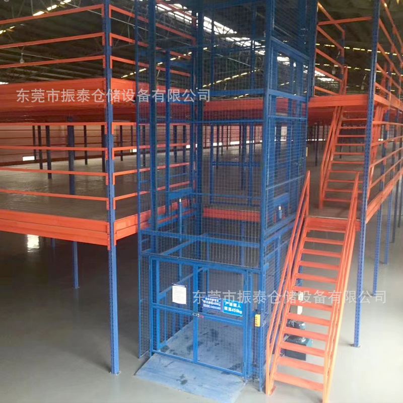 厂房室内二层楼重型阁楼式平台货架钢架仓库钢结构搭建设计可拆卸