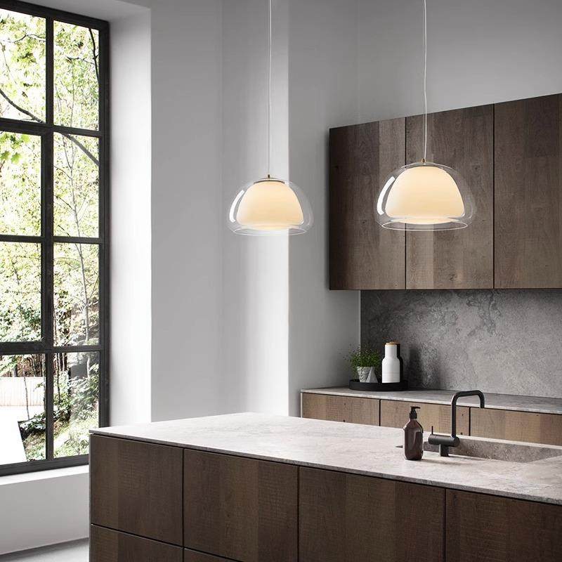 奶油风餐厅果冻灯北欧简约床头吧台过道创意玻璃小吊灯中山灯具,家装灯饰光源,智能吊灯,淘宝优惠券,粉丝福利购,淘宝优惠卷