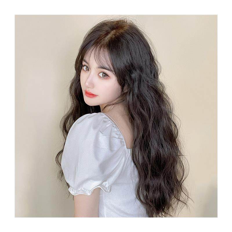 假发片一片式假发水波纹卷发女增发量蓬松自然逼真无痕接发片LJ16