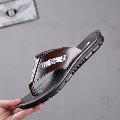 High quality Big Size Hot Sale Flip Flops Men Summer leather