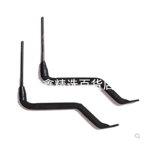 电动车遮雨棚遮阳伞配件后照镜支撑架黑色连接管顶棚杆双耳杆