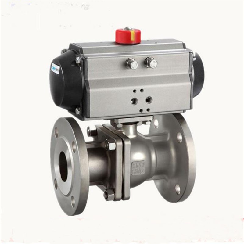 Q641F-16C16P气动铸钢法兰球阀气动铸钢I不锈钢球阀DN15 50 DN200