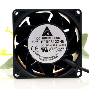 台达8038 4.9A PFR0812XHE 12V大风量1.3万转汽车增压暴力风扇8CM