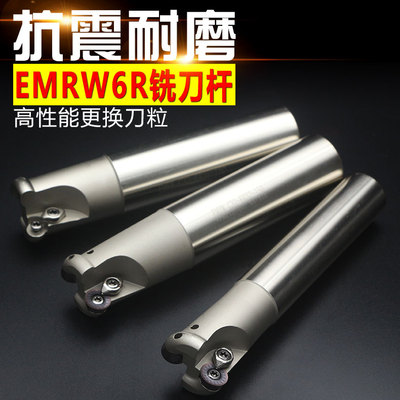 加硬数控EMRW-6R圆鼻铣刀杆加长CNC抗震1204牛鼻r6立铣刀杆32 35