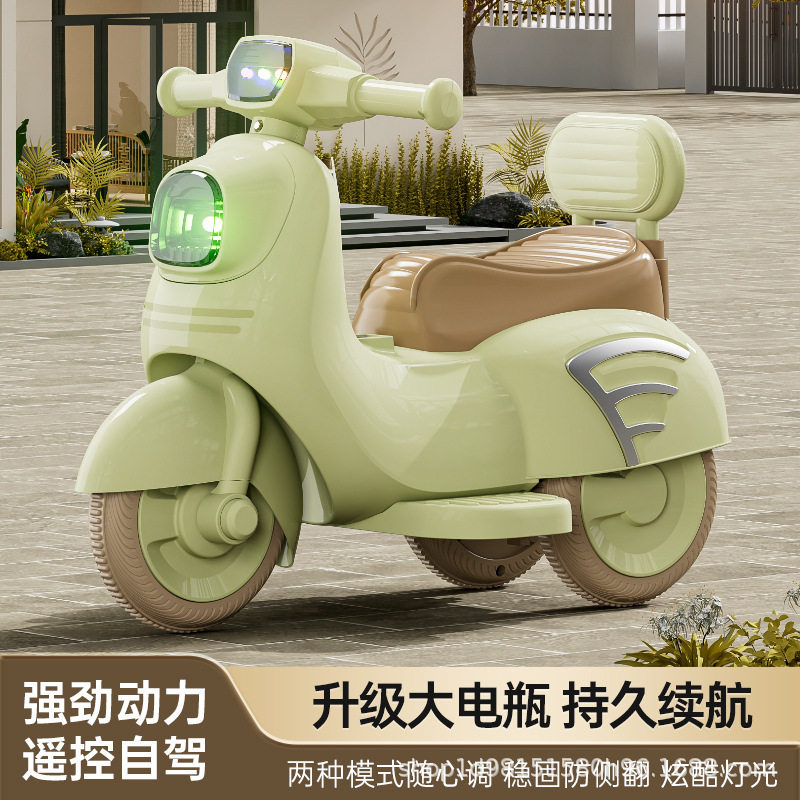 2026儿童电动摩托车男女宝宝学步摩托车滑步车充电遥控电动车三轮
