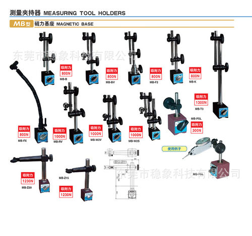 原装原装日本KANETEC强力牌磁性表座MB-MX20F MB-MX28F
