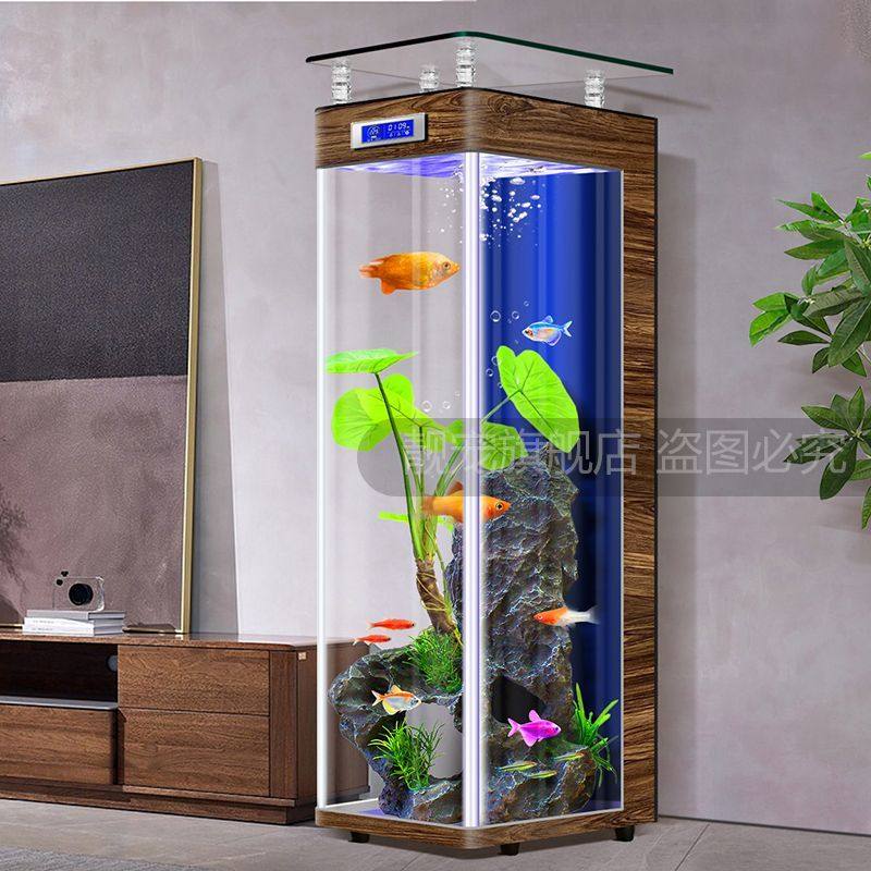 客厅鱼缸大型屏风隔断子弹头2023新款底滤生态自循环免换水金鱼缸,宠物/宠物食品及用品,鱼缸清洁用具,淘宝优惠券,粉丝福利购,淘宝优惠卷