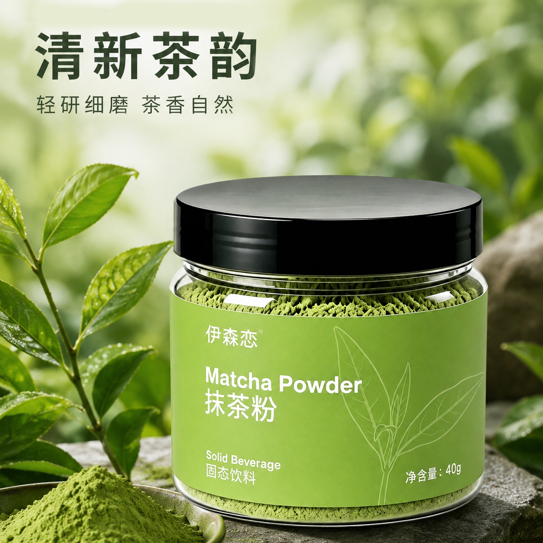 原生抹茶粉40g装西点冲制奶香曲奇烘焙专用日式萃取抹茶粉少油卡