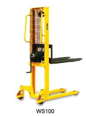 WS1001T迷你型手摇式堆高车搬运升高车无油缸堆高车厂销