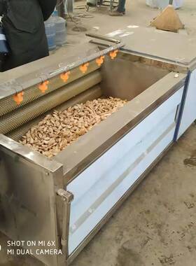 净菜类加工设备毛刷式青萝卜清洗机辣根毛滚清洗线商用毛滚清