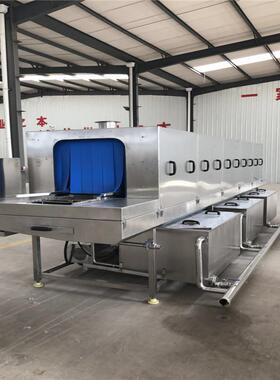 周转筐清洗漂洗设备食品盘子去油污清洗机食堂餐盘洗筐机