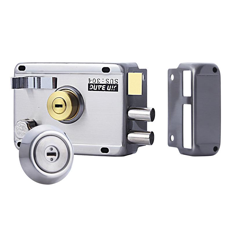 不锈钢外装门锁防盗门木门锁超B级防锡纸大门锁铁门锁超C级叶片匙