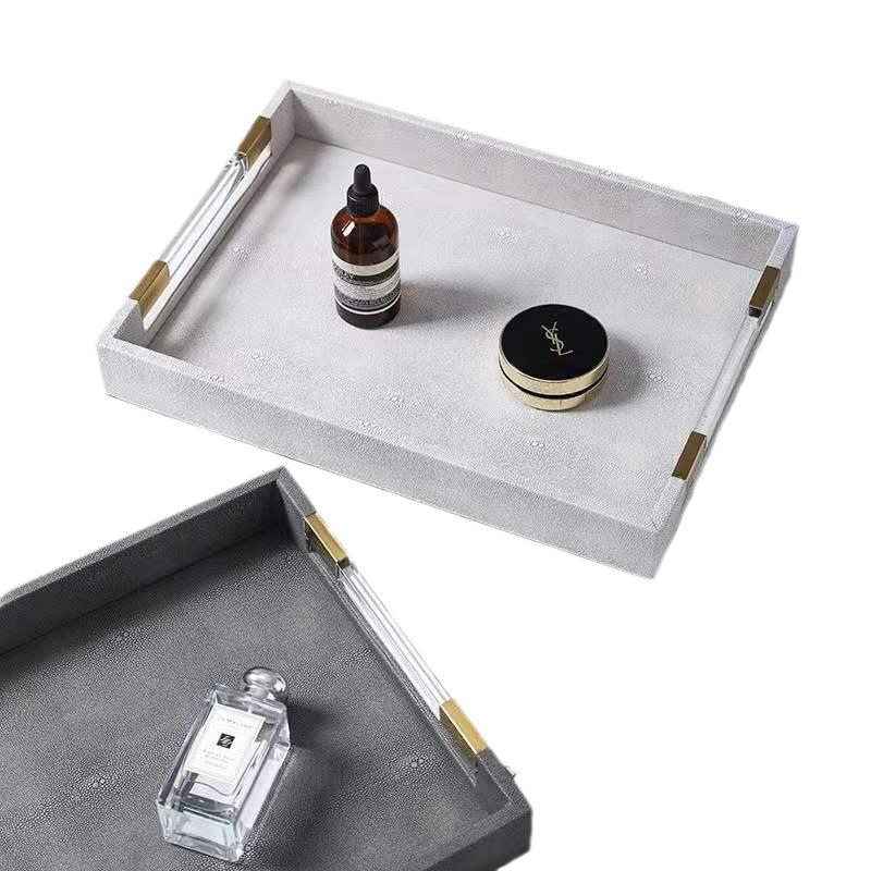 厂家直销克力把手厅收纳托盘酒店餐家居YOL样板间托盘软亚装摆件