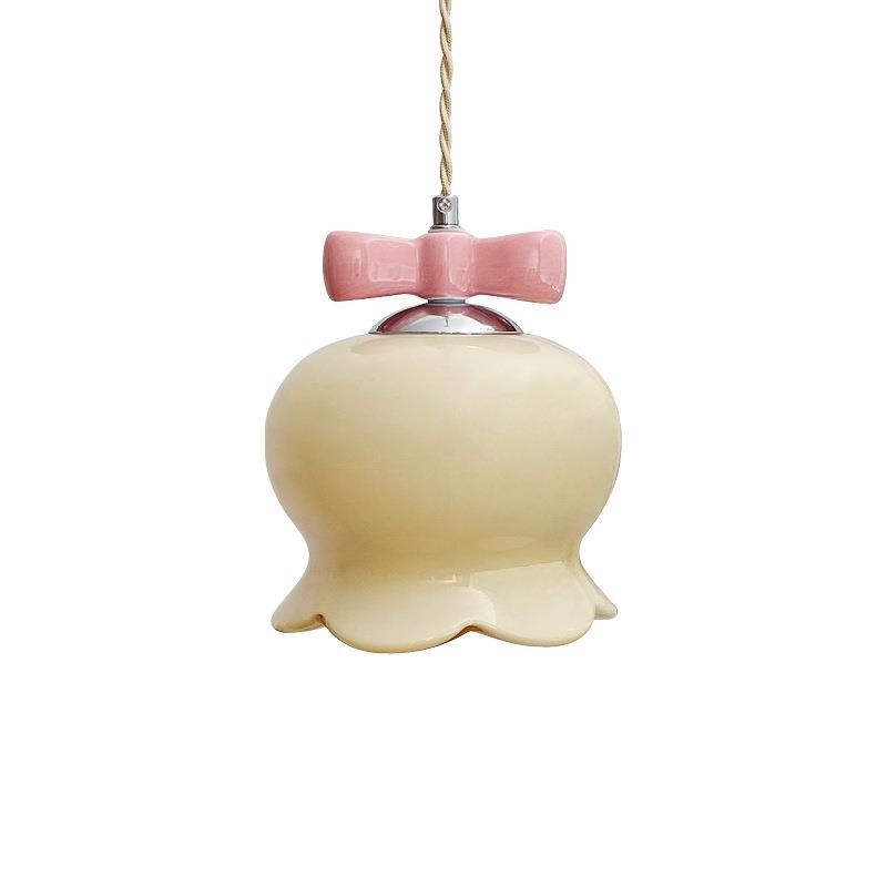 新款式床小吊灯灯床头灯蝴法蝶结铃兰花65056卡头通吊网红卧室餐