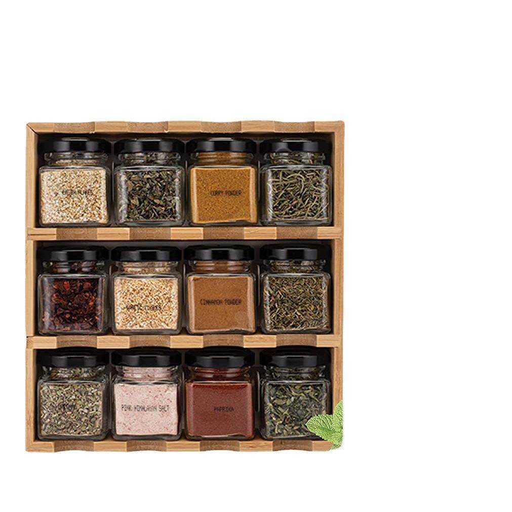 竹木多格厨房置物调料架子12瓶香料调味品放置收纳架,厨房/烹饪用具,抹布架/厨房清洁收纳架,淘宝优惠券,粉丝福利购,淘宝优惠卷