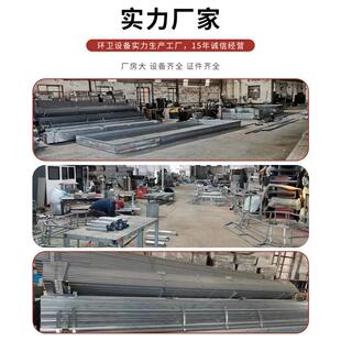 户外四分类垃圾箱亭240L大型垃圾箱回收站不锈钢脚踏垃圾分类亭