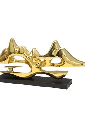 中式脂树富贵山软装饰柜品样板新间售楼1095部酒店客厅书玄关桌面