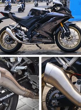 摩托机车CB1000R改装后段端尾喉排气管不锈钢海豚RC390适用直排管