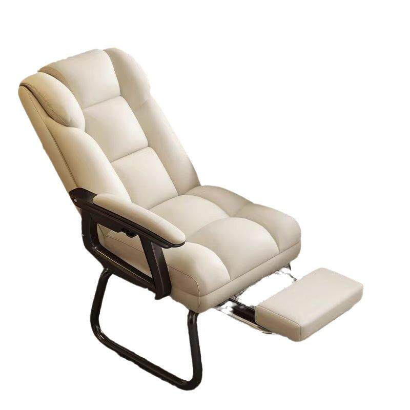 弓形椅家用电脑椅人体工学书桌老板办公椅可躺沙发椅职员椅固定