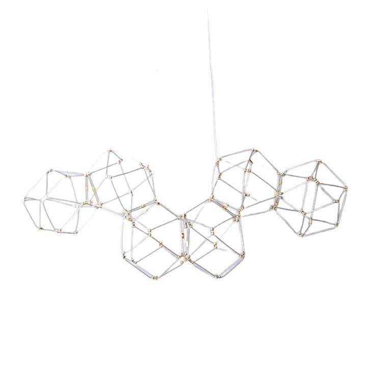 餐厅大堂吊灯创意基因设计师北欧简约长条岛台吧台灯萤火虫吊灯,家装灯饰光源,智能吊灯,淘宝优惠券,粉丝福利购,淘宝优惠卷