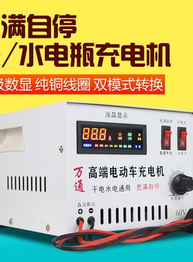电动车充电器水电瓶三轮车48v60v72v铅酸蓄电池大功率快速充电机