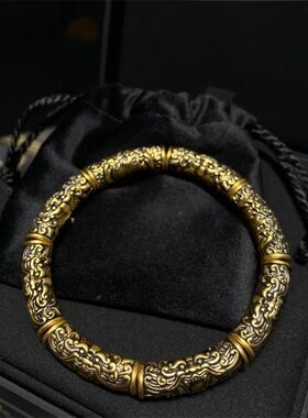 上古玄灵满圈饕餮手镯复古精致饕餮纹环批发源头