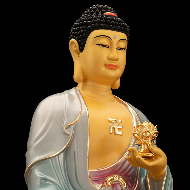 黄铜观世音菩萨神像供奉家用铜观音菩萨南海坐莲观音佛像家居摆件