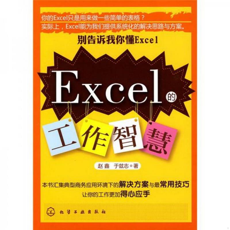 正版图书 Excel的工作智慧赵鑫、于兹志  著化学工业出版社9787122079749