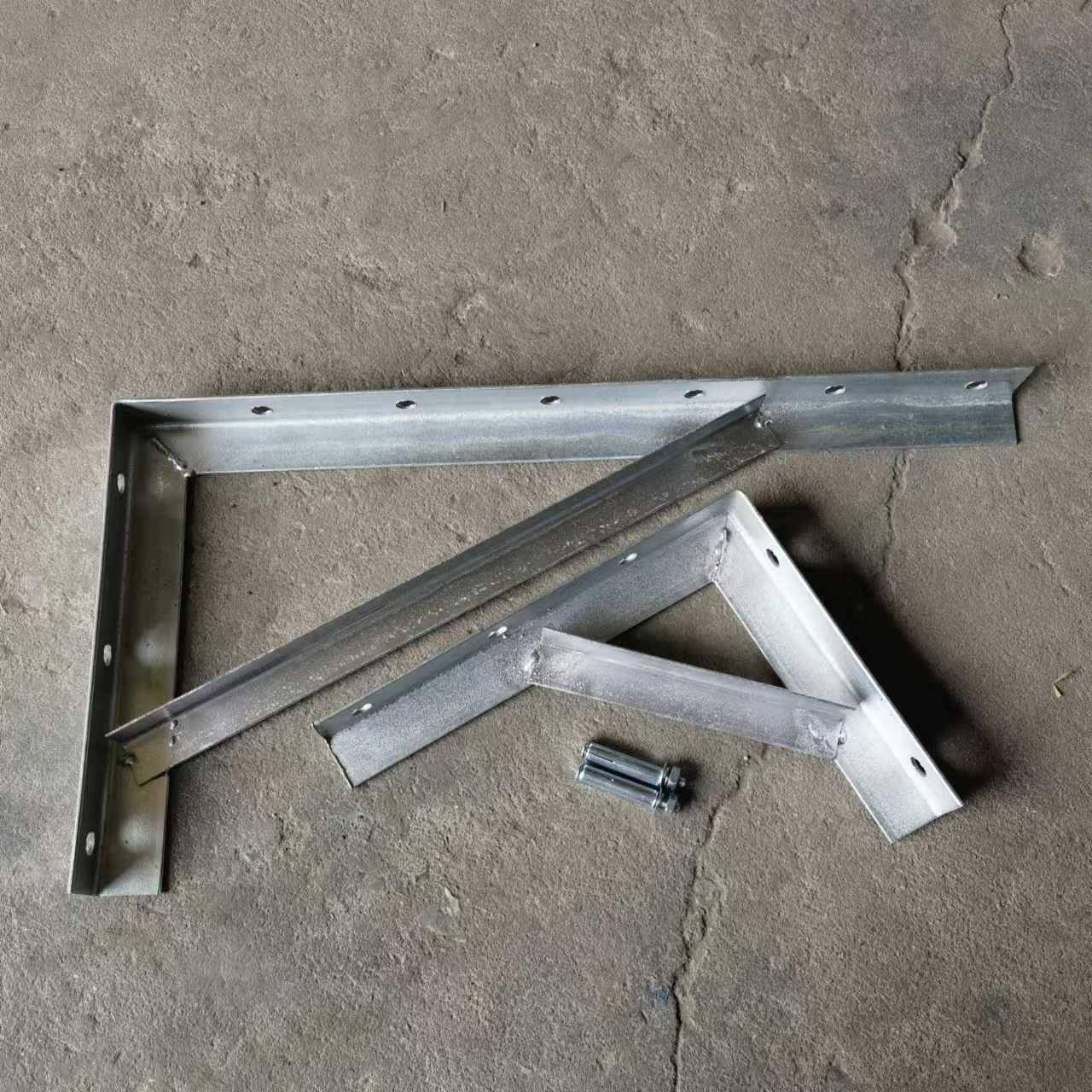 加厚角铁支架货架三脚架层板支架托架墙上置物架热镀锌管道固定架