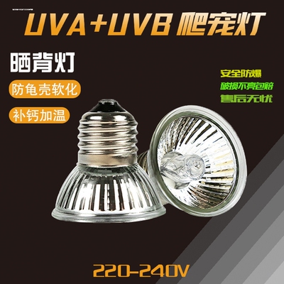 乌龟晒背灯补钙uvauvb全光谱龟太阳灯晒龟灯爬宠保温龟缸加热灯泡