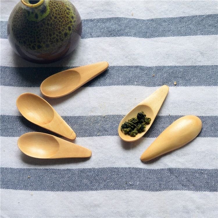 迷你创意带短柄小木勺茶叶勺奶粉图片