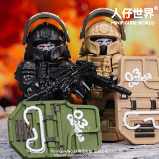 三角洲行动军事深蓝教官GTI干员兵人周边第三方拼装积木人仔玩具
