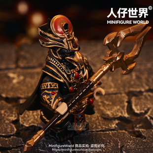 古代埃及神话万神之主鹰首法老太阳神拉第三方积木人仔拼装玩具