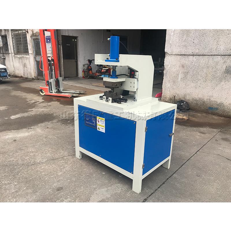 不锈钢楼梯扶手液压冲角机 圆管钢管晾衣架剪角机 直销冲斜弧口机