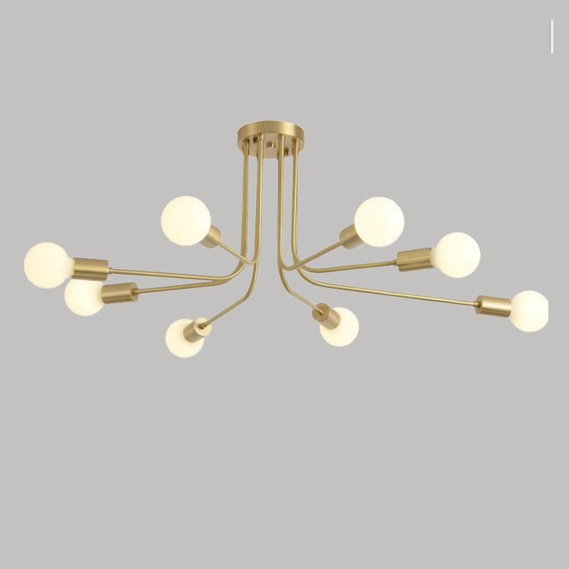 北欧轻奢创意全铜吸顶灯后现代大气家用客厅灯具餐厅房间主卧室灯