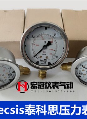 tecsis泰科思径向压力表油压表1454液压表60mm震德海天注塑机油表