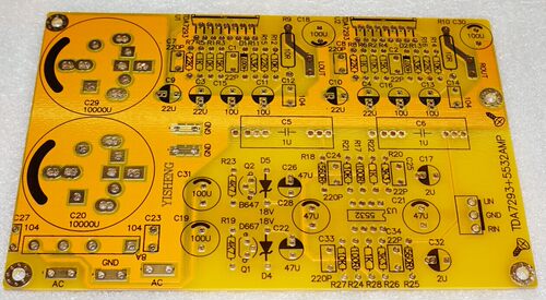 TDA7293+NE5532前级合并功放/PCB