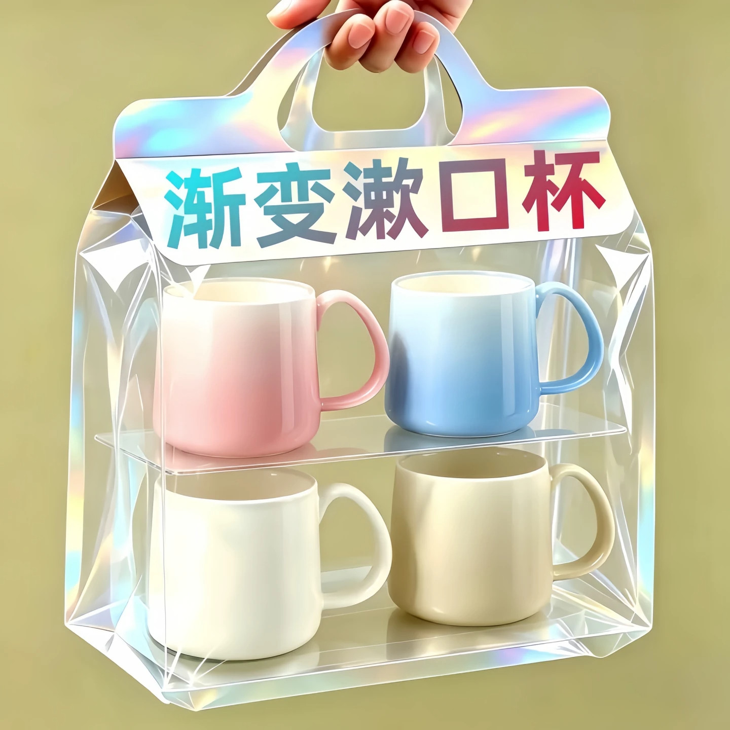 加厚渐变情侣家用漱口杯