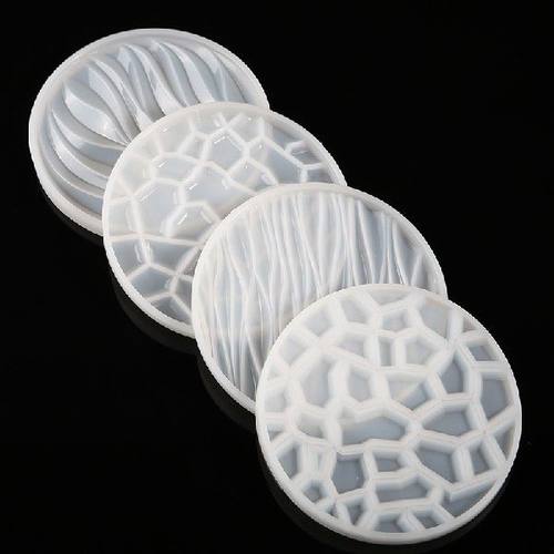 DIY Silicone Coaster Mat Mould Cup Coaster Holder Rack Set C