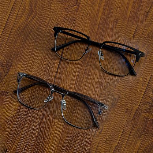 认准抖音Sweetbasil/紫淑方形理工男镜框圆脸眼镜男士眼镜防蓝光